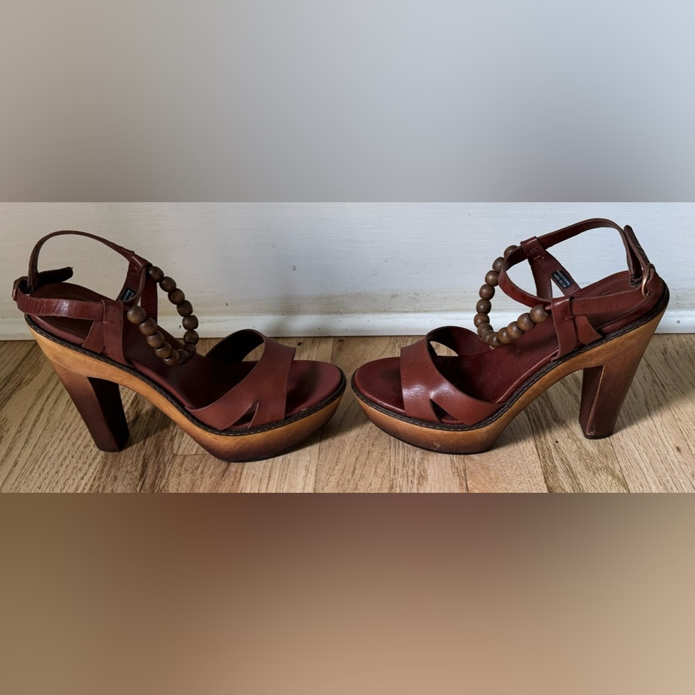 Ugg Brown Leather Platform Heels - image 7